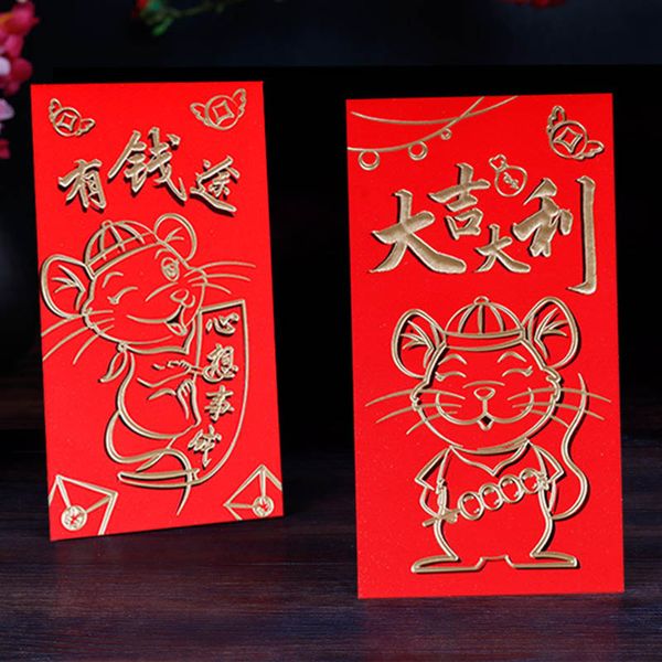 

chinese red envelopes 2020 chinese mouse year lucky money packets 6pcs red packet le66
