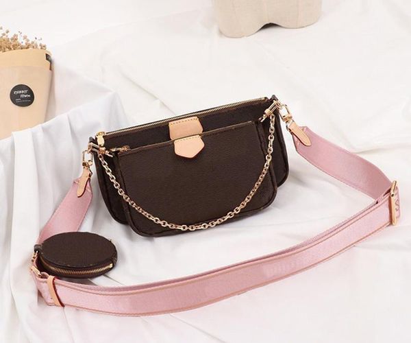 

favorite multi pochette accessories designer luxury handbag purse genuine leather l flower shoulder crossbody bag ladies purses 3 pcs purse