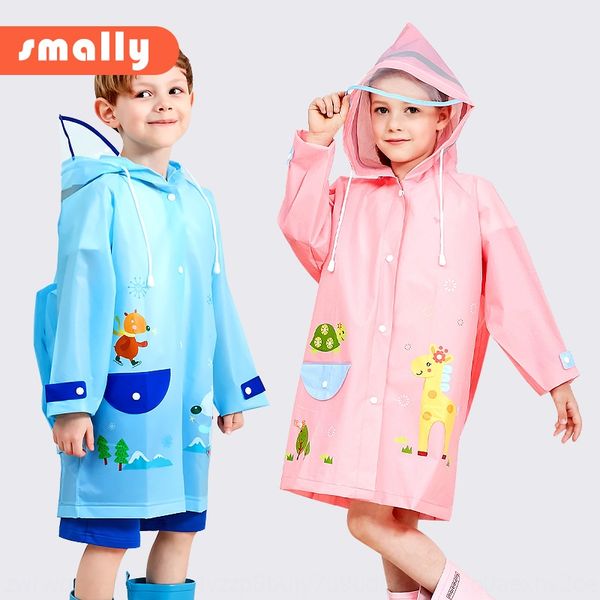

tcjvp smally children's eva raincoat with schoolbag boys and girls schoolbag baby students' whole body poncho environmental protec, Red;brown