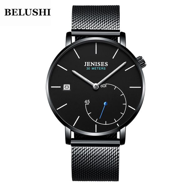 

классические роскошные мужские часы из нержавеющей стали световой календарь кварцевые наручные часы лучший бренд бизнес мужские часы, Slivery;brown