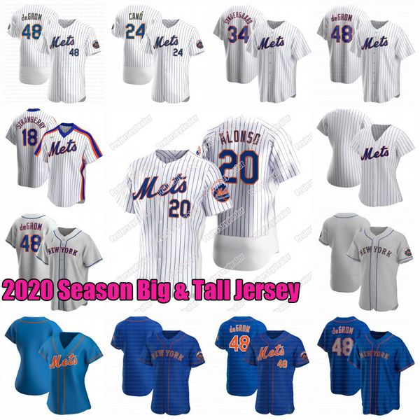 

2020 pete alons big & tall robinson cano jacob degrom jeff mcneil syndergaard edwin diaz marcus stroman jeurys familia betances jersey, Blue;black