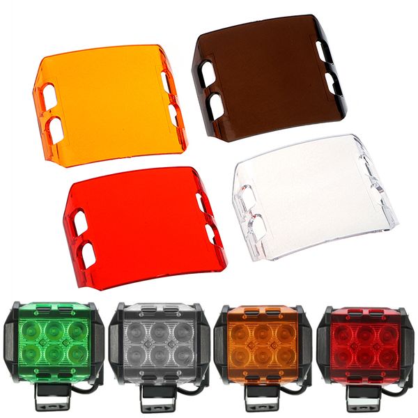 

1pcs protective lens covers spot fog flood work light bar lens cover 4 inch 18w led off-road suv atv boat to change light color