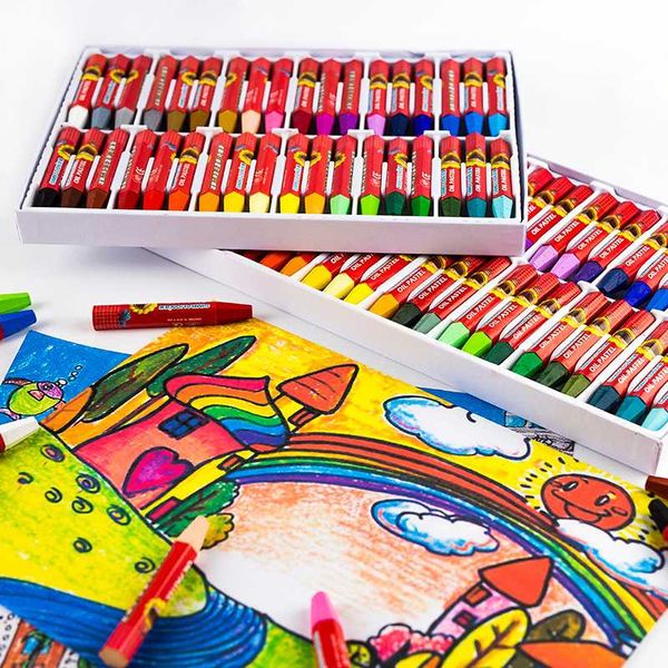 

48 colors oil pastel for artist children's graffiti painting drawing pen school stationery art supplies soft crayon art creation