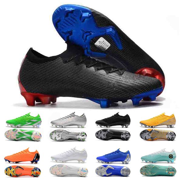 

2019 mens soccer cleats mercurial superfly v ronalro fg indoor soccer shoes football boots cr7 neymar boots size 39-45, White;red