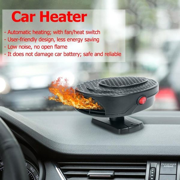 

portable 12v 150w car heater heating fan 2 in 1 dryer windshield demister defroster for vehicle temperature control device