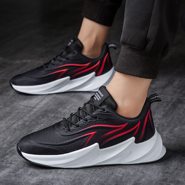 

19 new summer latest running shoes anti-odor mesh mens sport sneakers for mountain flat heels lace up tenis man footwear, Black