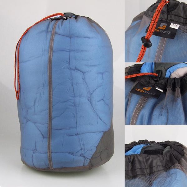 

1pcs ultra mesh stuff sack tavel camping sports ultralight mesh organization home drawstring storage bag 5 sizes