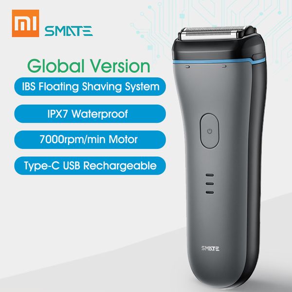 

1pc global version for xiaomi smate electric shaver razor men type-c usb rechargeable dry wet use washable shaving machine