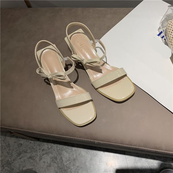 

high heel sandal for women beige heeled sandals buckle strap female shoe med fashion womens shoes 2020 block heels woman black