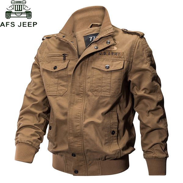 

jacket men plus size m-6xl autumn winter cotton pilot jacket coat jaqueta masculina men's cargo flight bomber jackets, Black;brown
