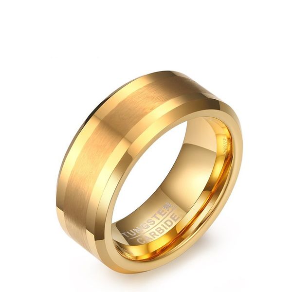 

gold color fashion simple men's rings tungsten carbide ring jewelry gift for boys men j040, Silver