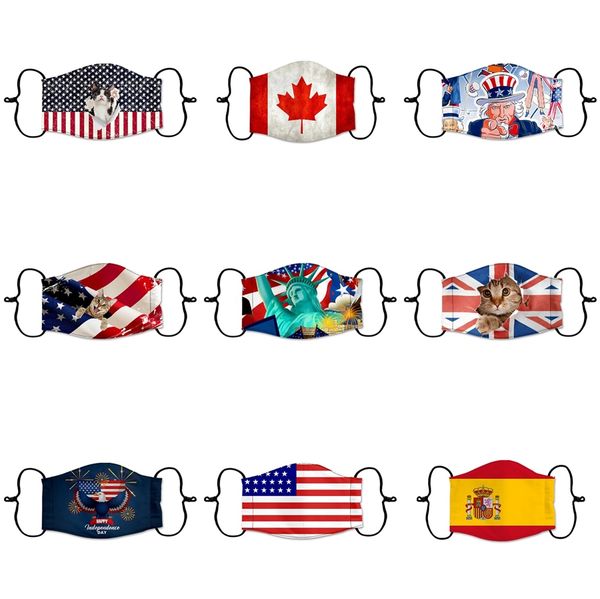 

высококачественные проектировщик маски для лица толстые 3-layer нетканые маски с earloops домашнего использования удобные маски рот free # 1