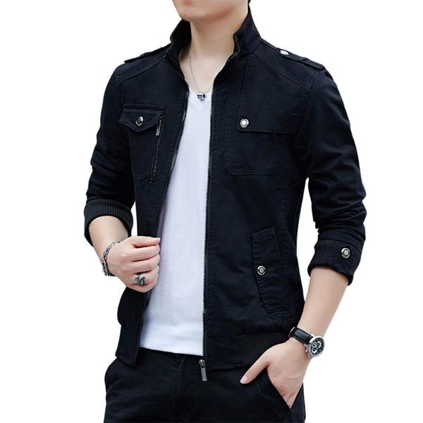 

spring and autumn new men's jacket baseball uniform slim casual windbreaker men's brand fashion trend coat jacket, Black;brown