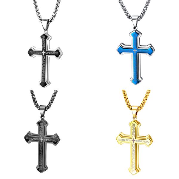 

cross pendant necklace - 4 pieces, Silver
