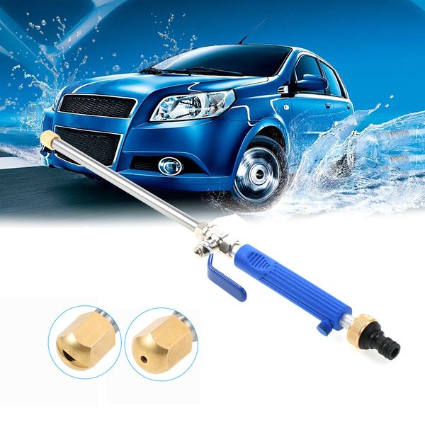 

car high pressure alloy wash tube hose power water spray washer with 2 spray tips tools auto cleaner watering lawn garden yellow