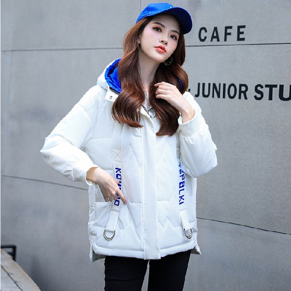 

2019 winter jackets women's quality thin coat snow solid color parka female warm outwear fashion white duck down jacket, Black