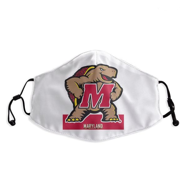 

ncaa maryland terrapins регулируемая многоразовая маска с 2шт угольным фильтром безопасная партия спорт на открытом воздухе респиратор пыли