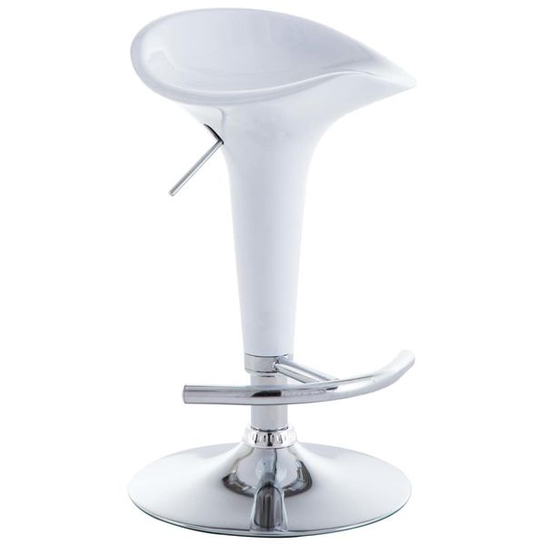 

white plastic bar stools 2 units patio benches
