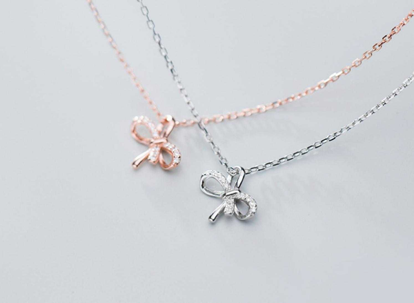 

1pc authentic 100% real. 925 sterling silver fine jewelry cz love open tie knot pendant necklace gtlx2110