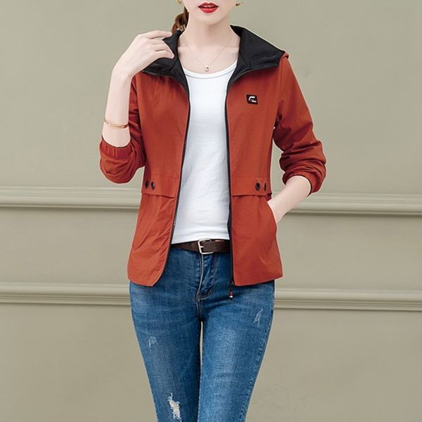 

xuxi two-sided clothes small loose coat woman short fall 2019 will code both sides joker baseball serve jacket streetwear fz564, Black;brown