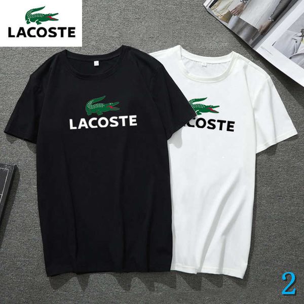 

mens designer summer t shirts men brand solid color designer tees crocodile patterm printed tee shirts mens luxury asian size xs-5xl 2, White;black