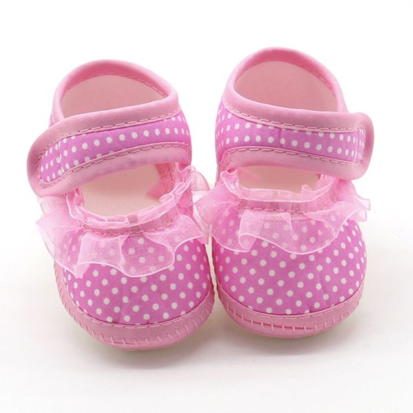 

newborn infant baby dot lace girls soft sole prewalker warm casual flats shoes zapatos de scarpe da bambino *40