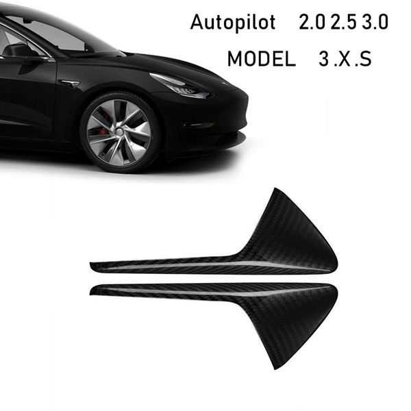 

aulot 2.0-3.0 real carbon fiber side markers turn signal covers for model 3 s x pair of overlays easy install lightwei