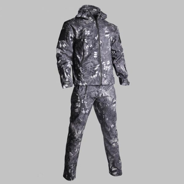 

tad softshell hunting clothes sport jacket or pants camouflage army suits outdoor hiking camping windbreaker jacket, Blue;black