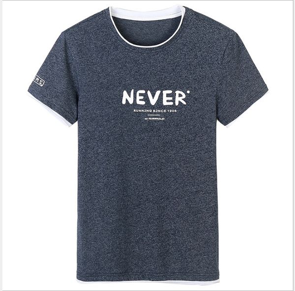 

новый бренд футболка мужская новая мода печатных письмо шею мужская футболка хип-хоп, White;black