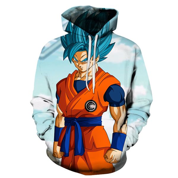 

hoodies 3d men women sweatshirts vegeta hoodies anime cosplay hoody quality plus size pullover brand, Black