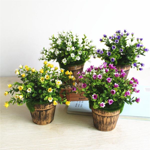 

1pc artificial flower pot bonsai performance stage garden wedding party decor