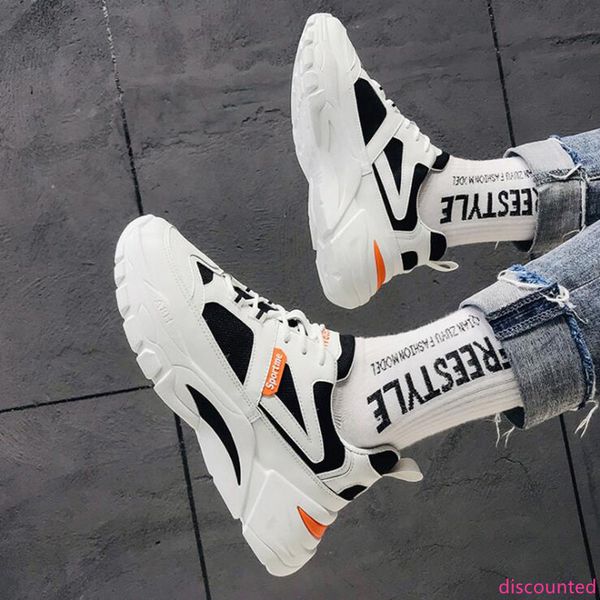 

кроссовки бежевый белый оранжевый граффити все-матч мода мужчины trainer дышащие открытый спорт sneaker бесплатная доставка