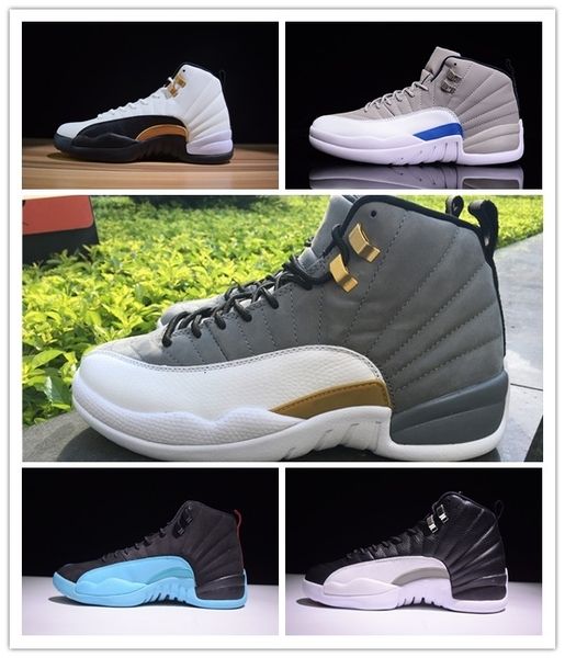 

2019 new release authentic 12 high winterized real carbon fiber triple black 12s wntr anthracite man basketball shoes sports sneakers