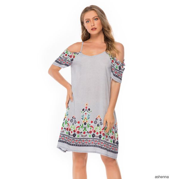 

womens designer floral print sling dressc2c9, Black;gray