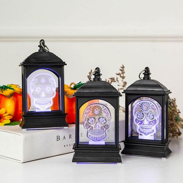 

halloween light up toy vintage led lantern pumpkin castle ghost hand lamp candle ornaments party hanging home decor