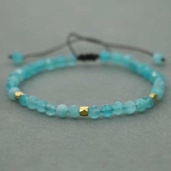 

edothalia small 4mm faceted lapis, tianhe stone, grape stone, natural stone beads wrist bracelet women girl confidence gift, Black