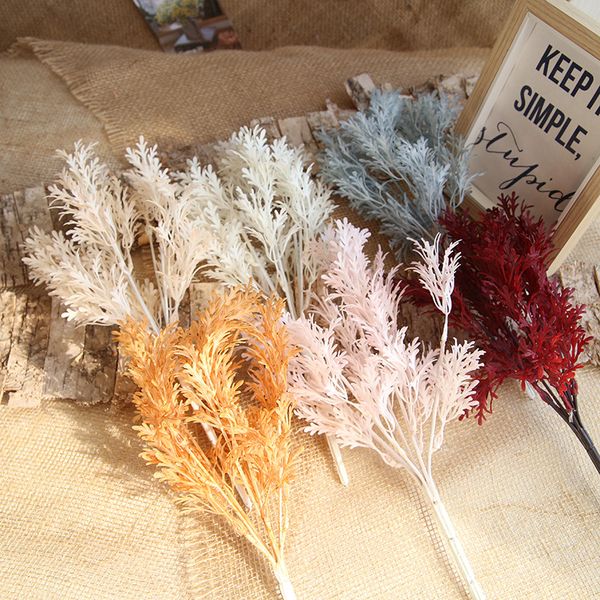 

artificial smoky pine grass plastic celery leaves for home wedding decorative fake plants
