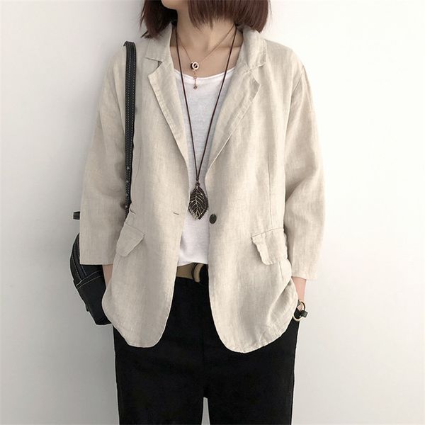 

2019 blazers women spring suit jacket female work office lady suit solid color singel button business cotton ladies blazer, White;black
