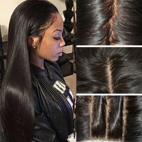 

9a pre plucked lace front wig full bangs silky straight brazilian virgin full lace human hair wigs for black women with baby hair, Black;brown