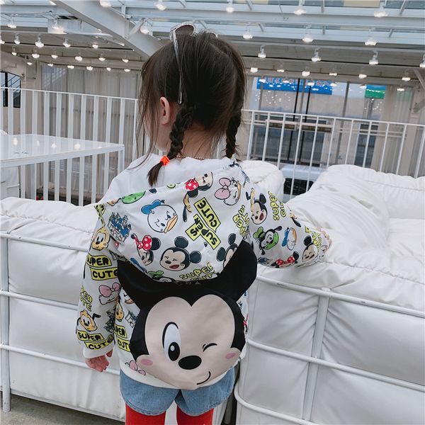 

Autumn girls jacket thicken jacket cartoon character pattern cute baby outwear clothes