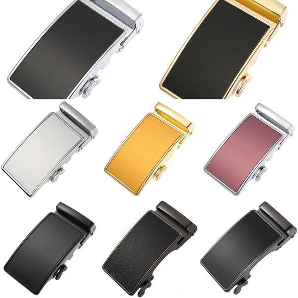 

men's automatic 3.5cm business leather head ly55-0027 buckle men's automatic buckle 3.5cm business leather head ly55-0027 belt bel, Slivery;black