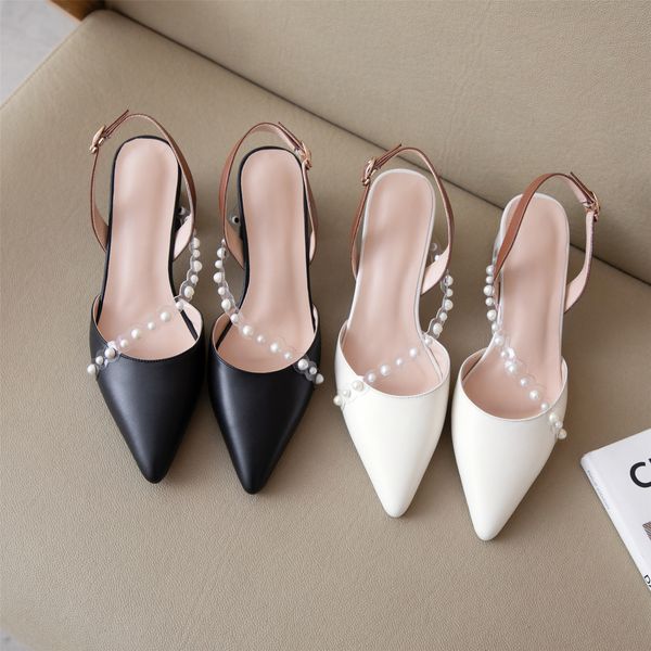 

luxury designer new heels for women black chunky heels heels for women leather sandals wedding dress shoes 34-39