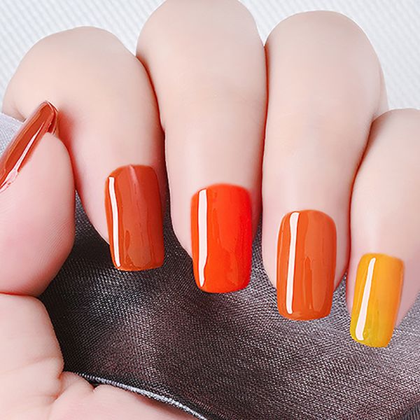 

15ml pumpkin color series uv led soak-off nail art gel polish manicure varnish