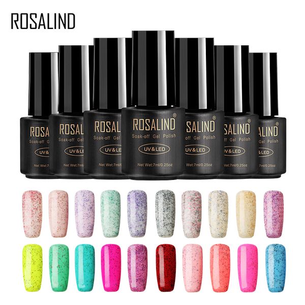 

rosalind gel candy colorful shinning gel nail polish uv led soak-off varnish permanent with fast for nail art decoration