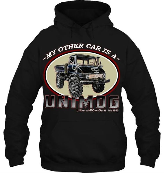 

men hoodie my other car is a unimog women streetwear, Black