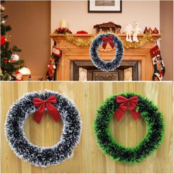 

christmas bowknot green madder wreath l store window layout decoration pendants