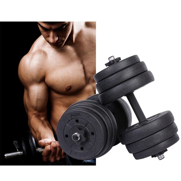Body Building Apparatus Household Dismountable 15KG No Smell Eco-friendly Chromed Dumbbell Black