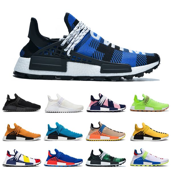 

2020 human race hu pharrell williams men women running shoes nerd black blank canvas homecoming solar pack mother trainer sport sneaker