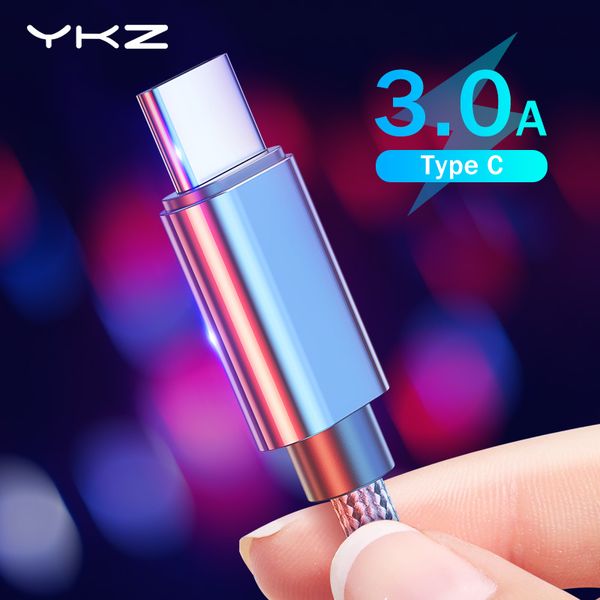 

YKZ Тип C кабель быстрой зарядки USB кабель для C Xiaomi Samsung S9 Type-C Мобильный телефон Charge W