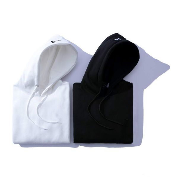 

men and women plus velvet heart-shaped embroidery hoodie cd lovers fashion hoodie hip hop loose hood new style wholesale, Black